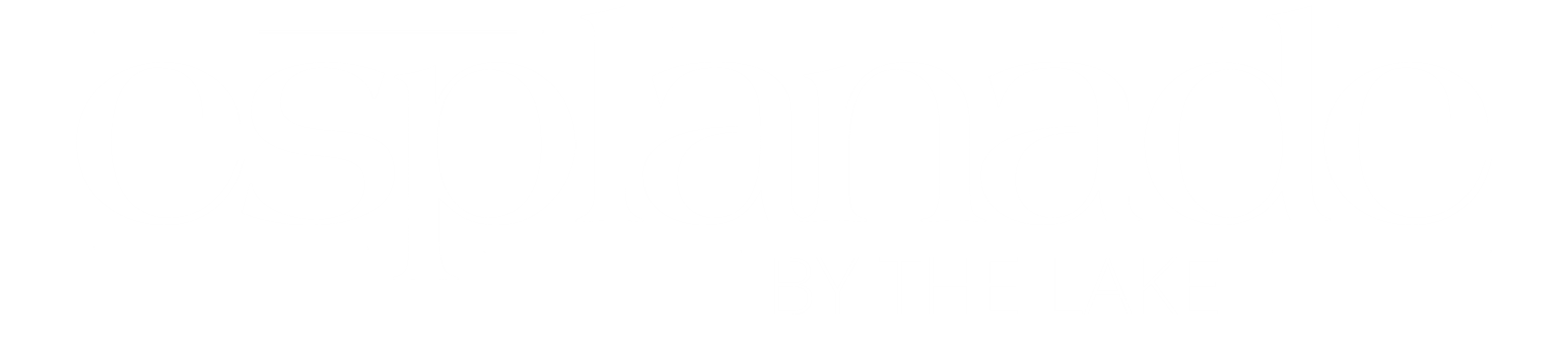 The image features the word "esplanade" in large letters with the phrase "by the lake" underneath.
